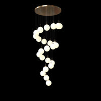 Thumbnail for Frosted Modern Bubble Ball Pendant Foyer Chandelier