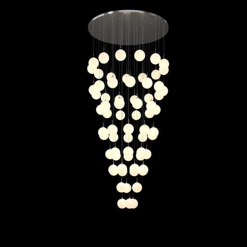 Frosted Modern Bubble Ball Pendant Foyer Chandelier