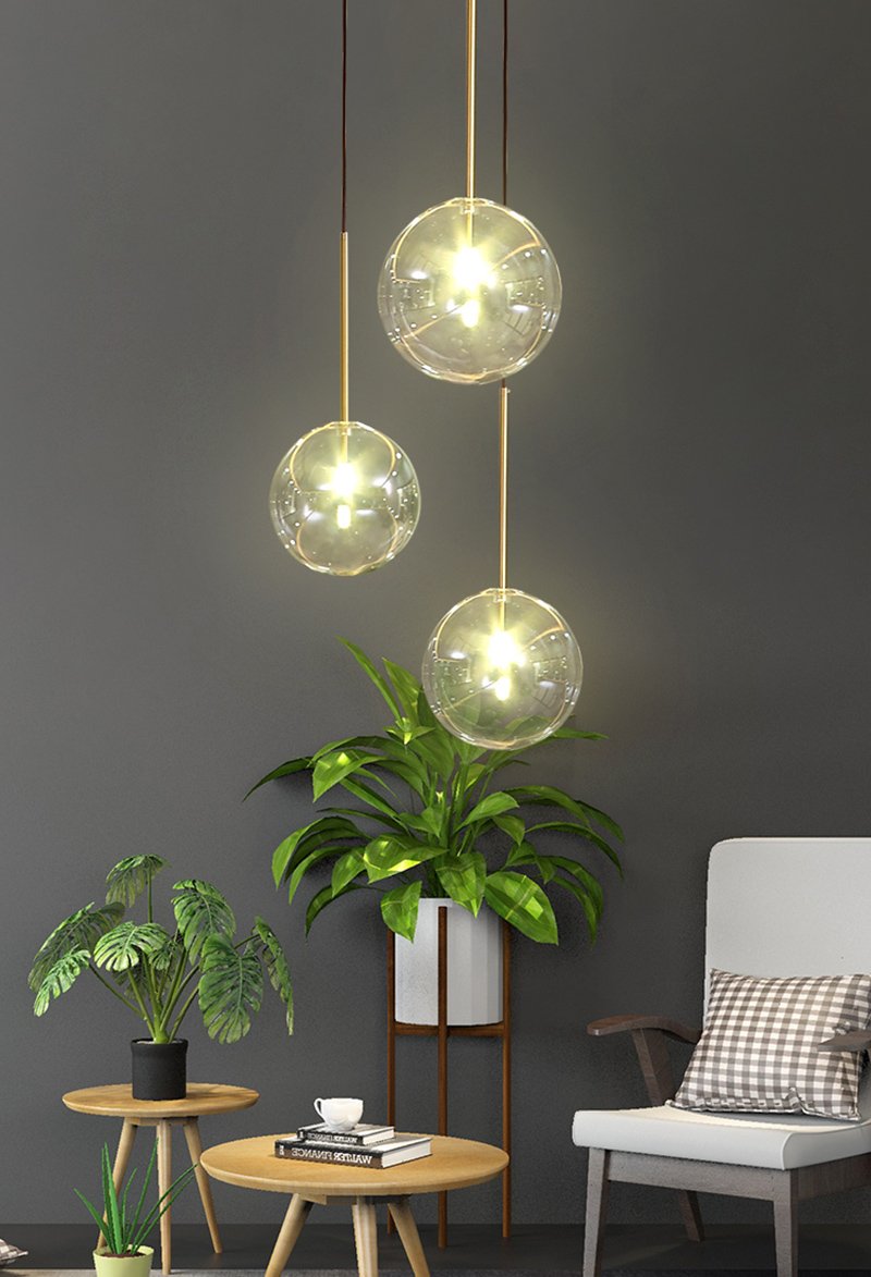 clear glass ball chandelier