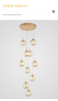 Thumbnail for glass pendant light