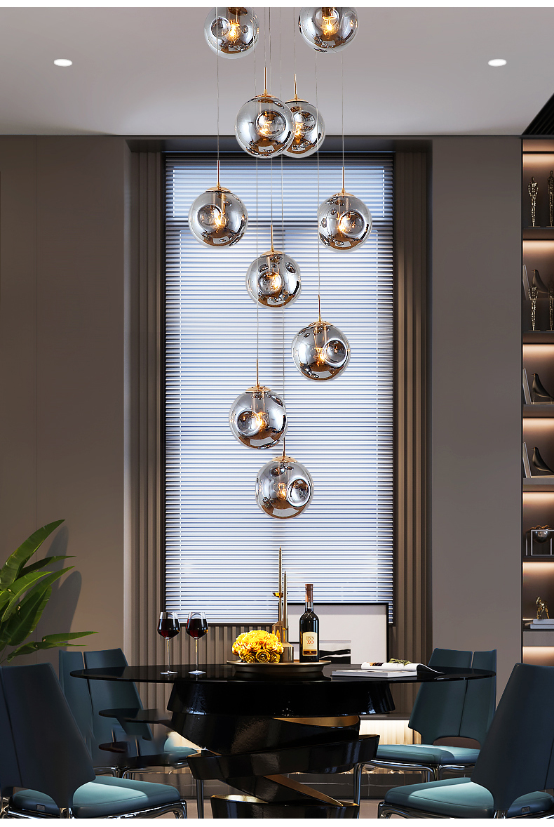 glass globe chandelier
