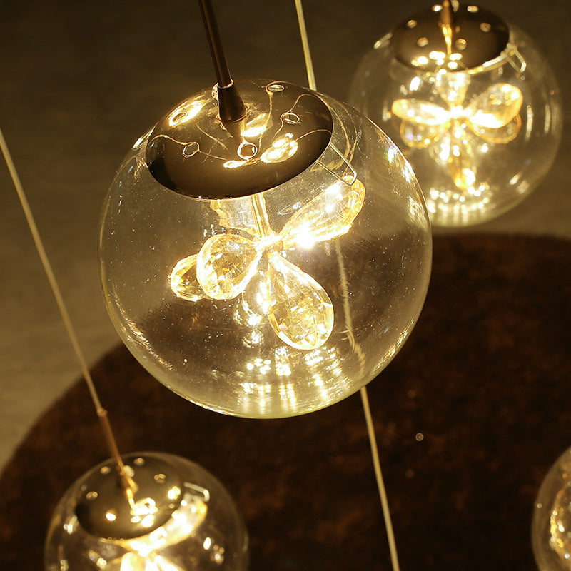 glass bubble chandeliers