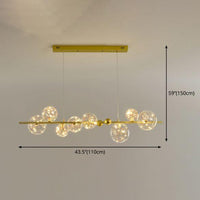 Thumbnail for clear blown glass bubble pendant lamp