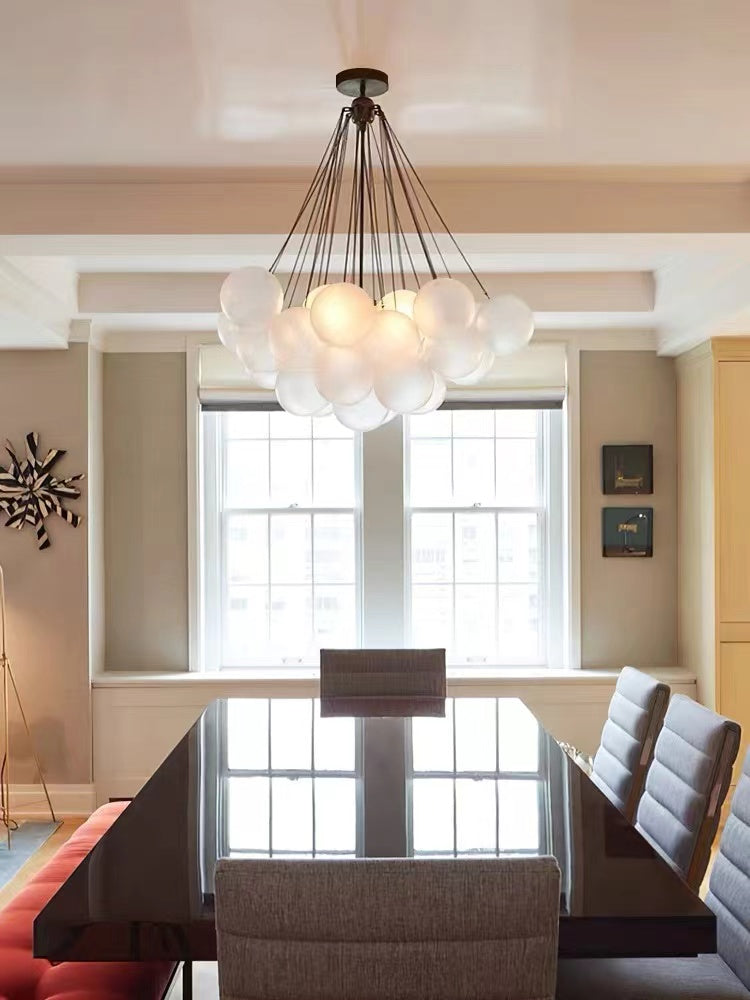 glass bubble chandeliers