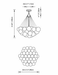 Thumbnail for Cluster Design Restaurant Bubble Ball Chandelier