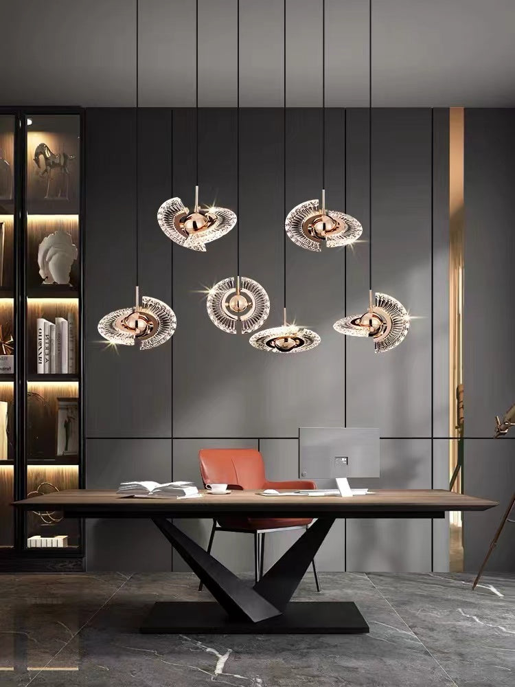 black modern chandelier