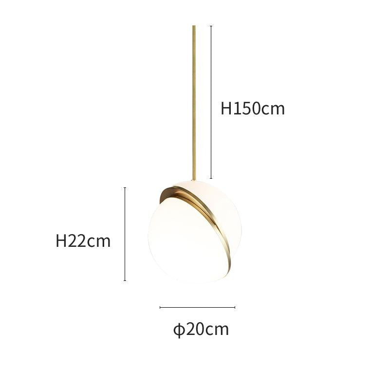 Modern Simple Moon Hemisphere Chandelier