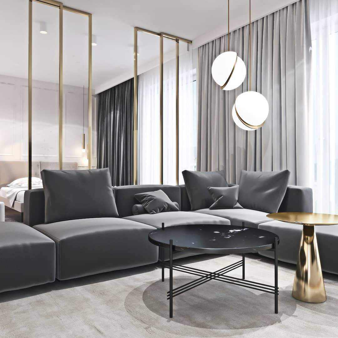 Modern Simple Moon Hemisphere Chandelier