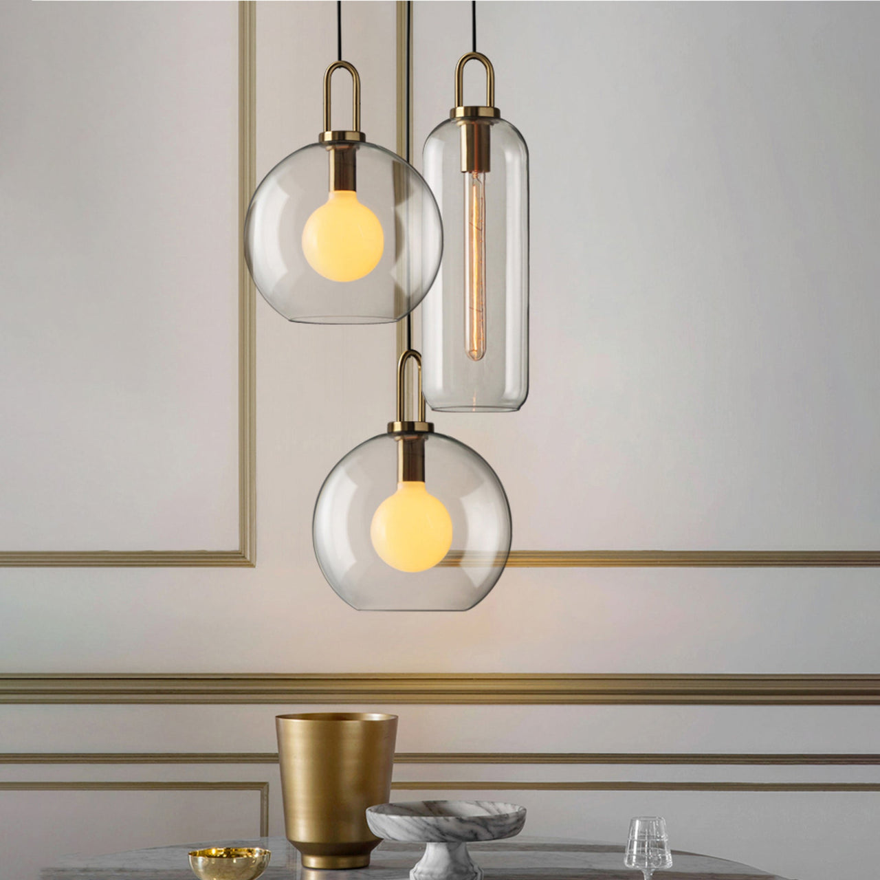 bubble glass chandelier
