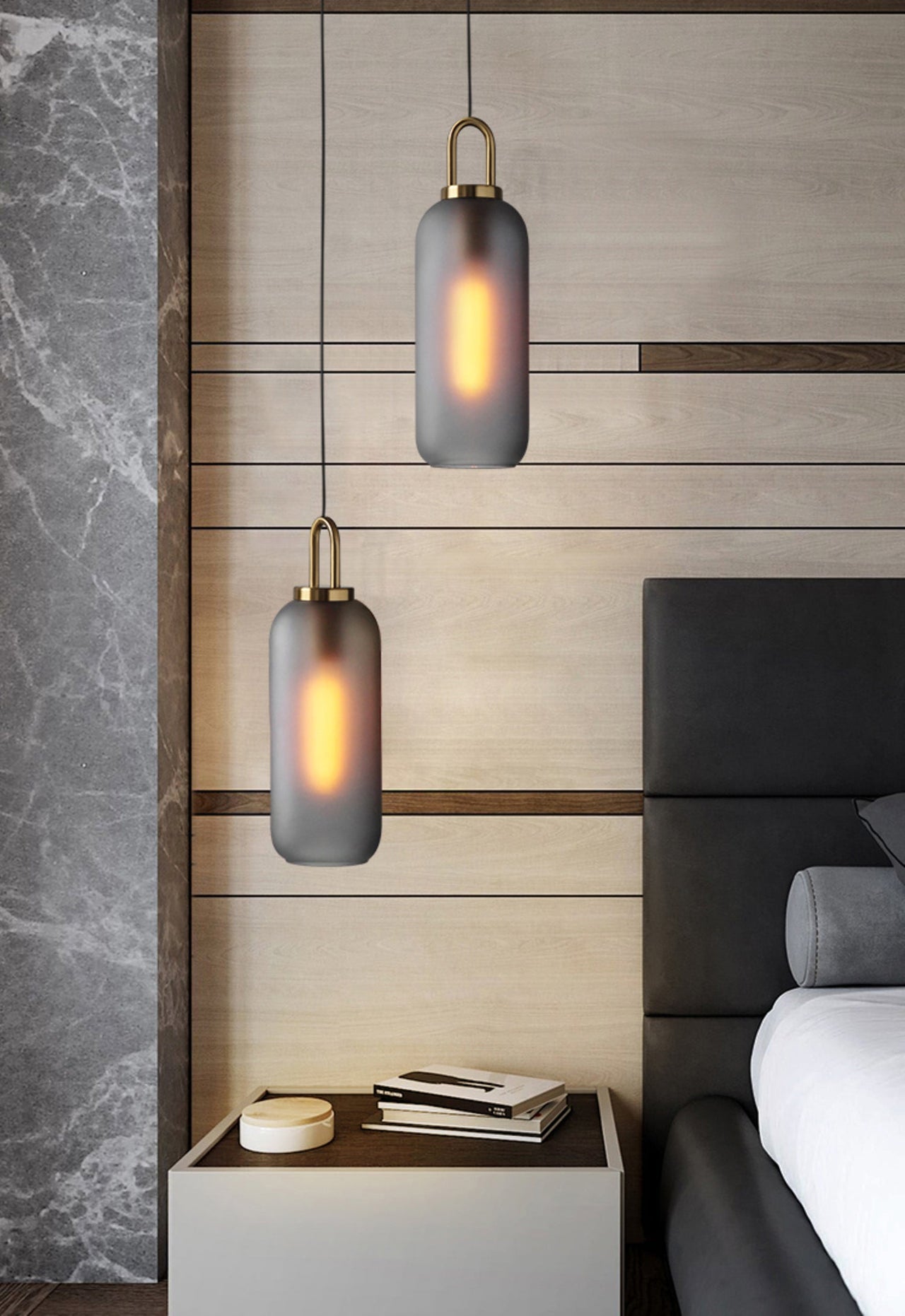 clear blown glass bubble pendant lamp