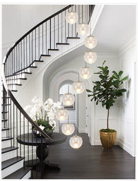 Thumbnail for Wave Ball Simple Light Chandelier Staircase Pendant