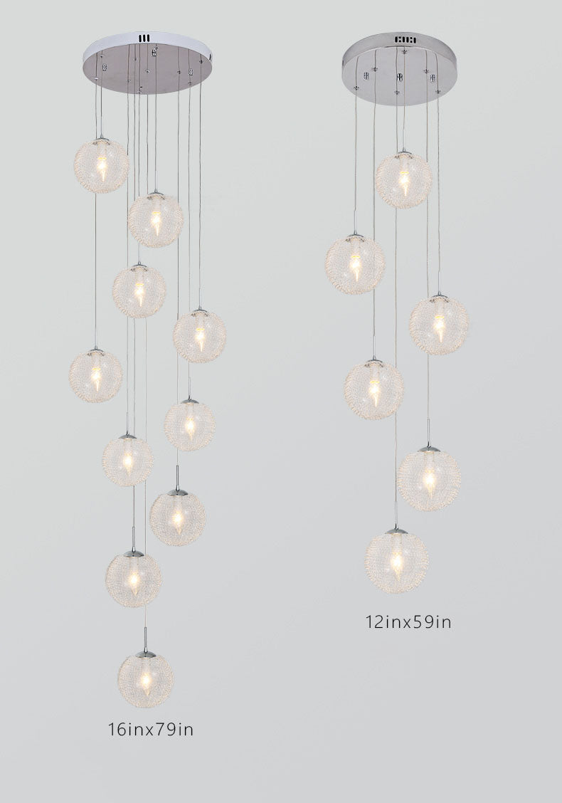 Wave Ball Simple Light Luxury Chandelier