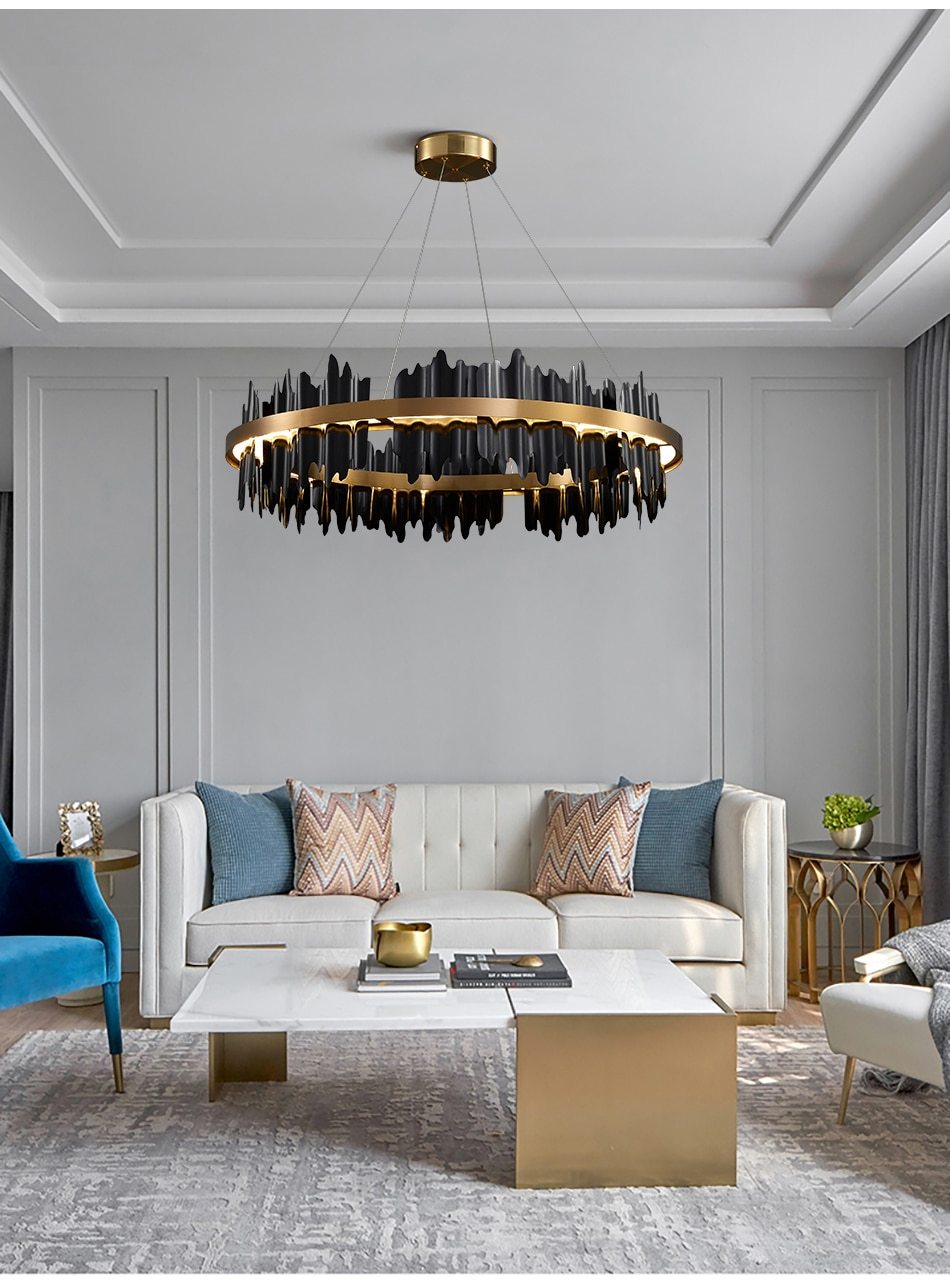 black crystal light fixture