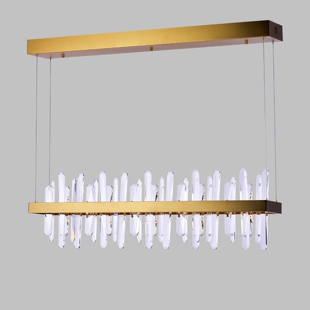 brass and glass chandelier