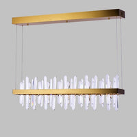 Thumbnail for brass and glass chandelier