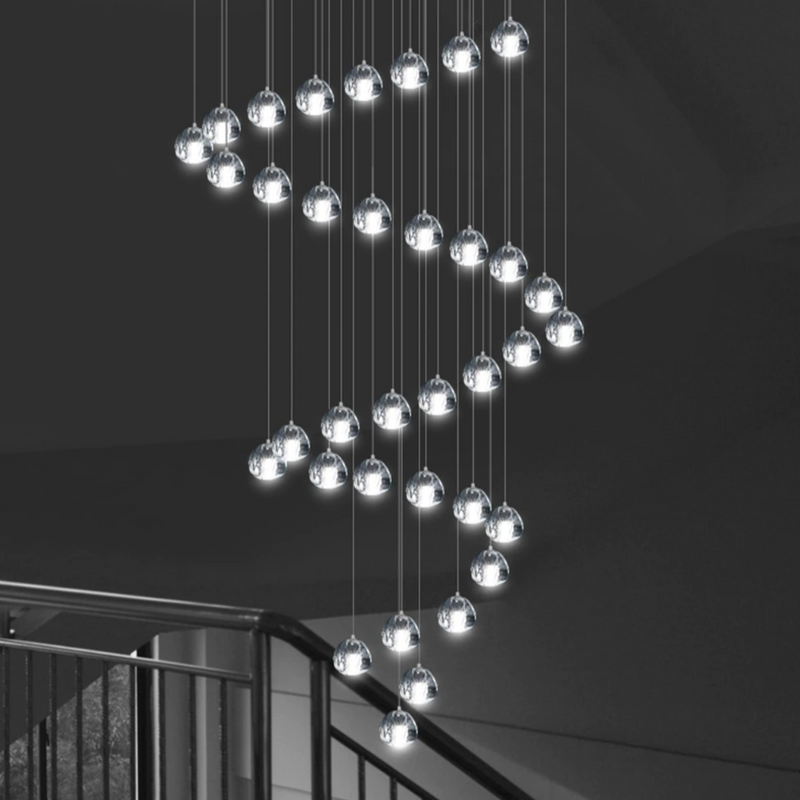 American Style Crystal Staircase Light Luxury Chandelier