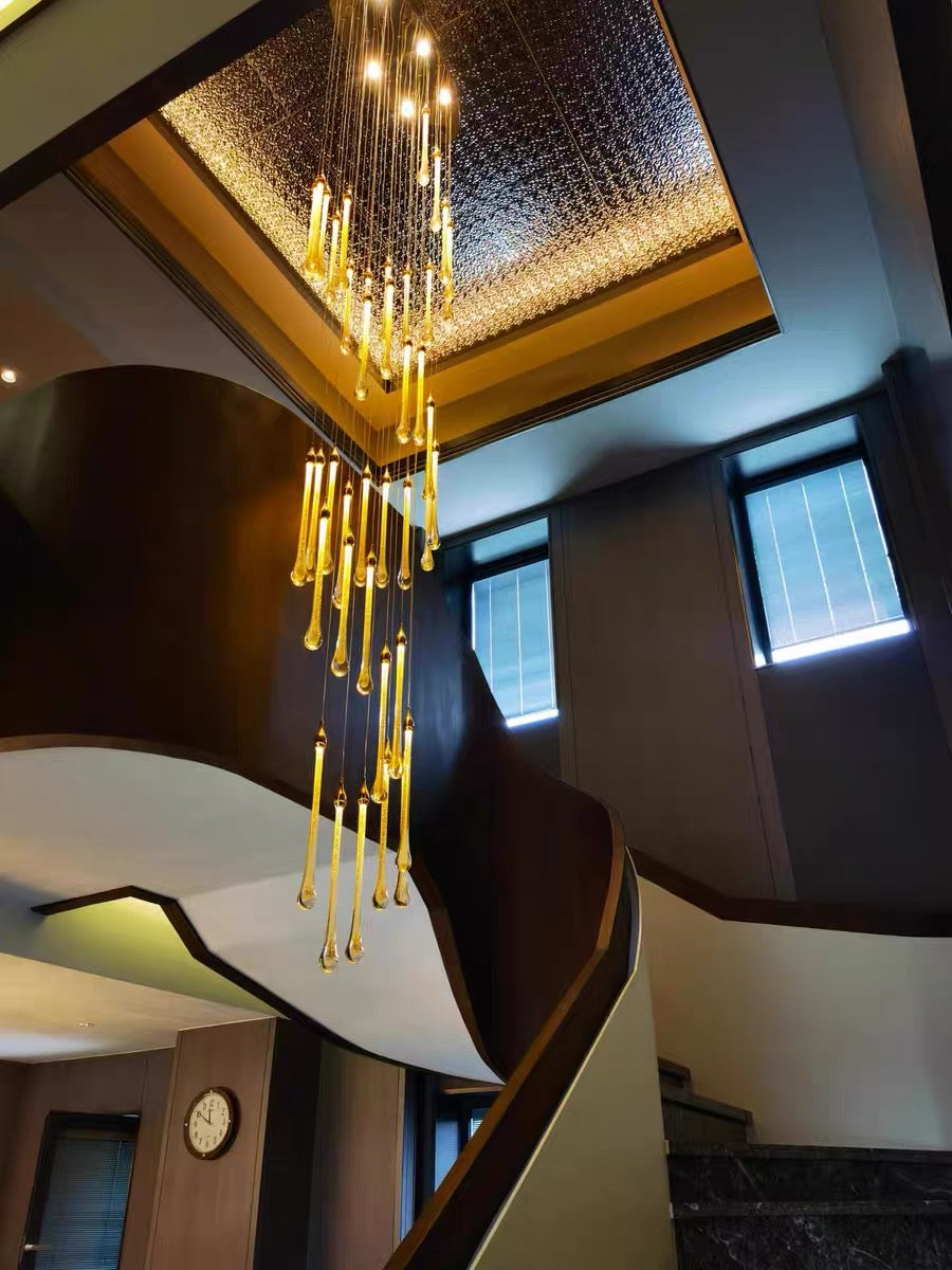 Sleek and modern chandelier for staircases