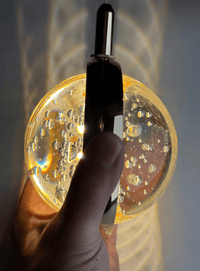 Thumbnail for Gold bubble ball chandelier cluster, spiral K9 crystal spheres with internal bubbles for staircase foyer lighting