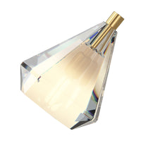 Thumbnail for Elegant gold diamond prism chandelier lighting, K9 crystal faceted design for foyer staircase entryway high ceiling