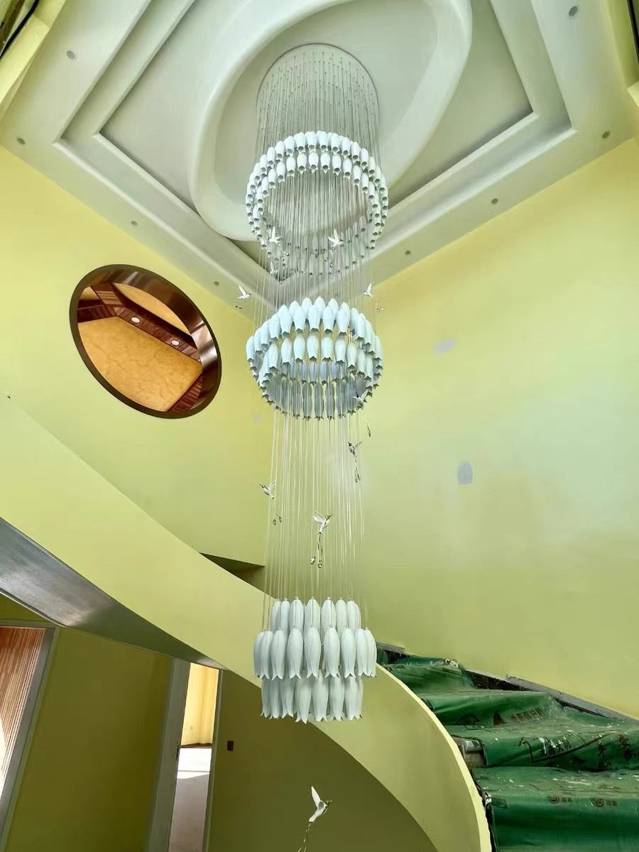 Exquisite chandelier for staircase enhancement