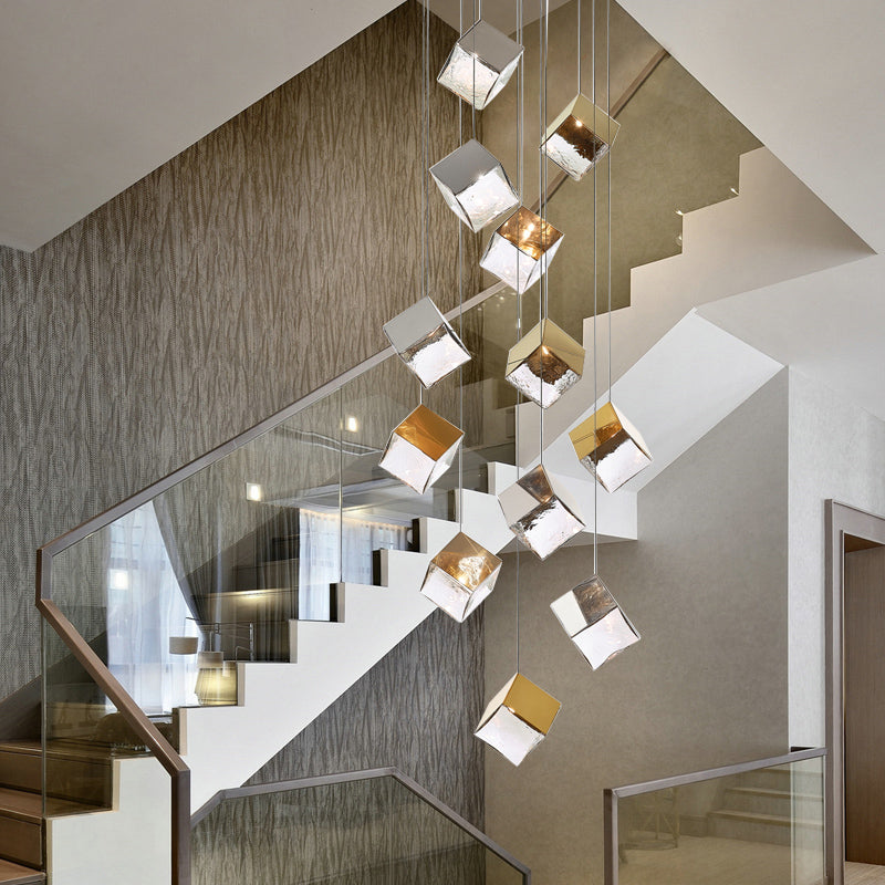 elegant staircase chandelier