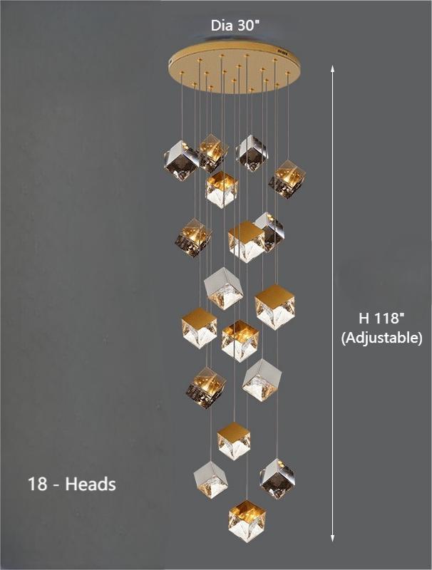 Modern chandelier for commercial use