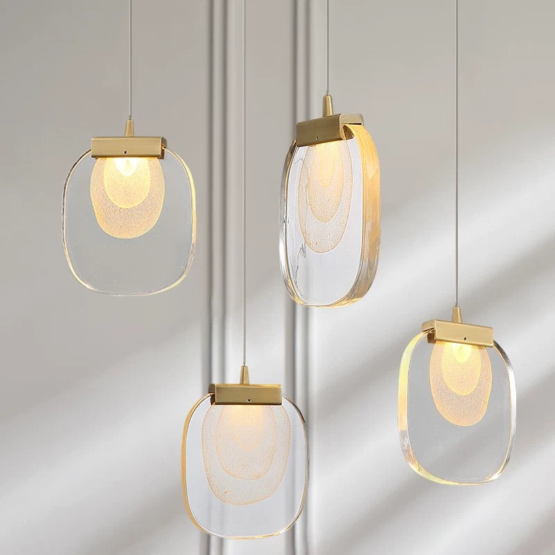 Golden Cascade Crystal Pendant Light