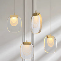 Thumbnail for Golden Cascade Crystal Pendant Light