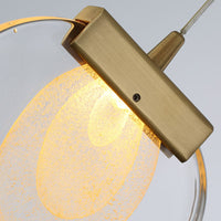 Thumbnail for Modern gold cascade chandelier for foyer, waterfall crystal pendant design for entryway staircase high ceiling lighting