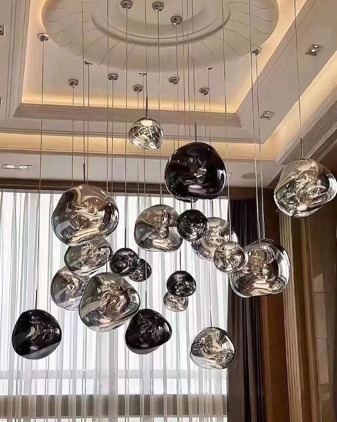 Elegant crystal chandelier for staircases