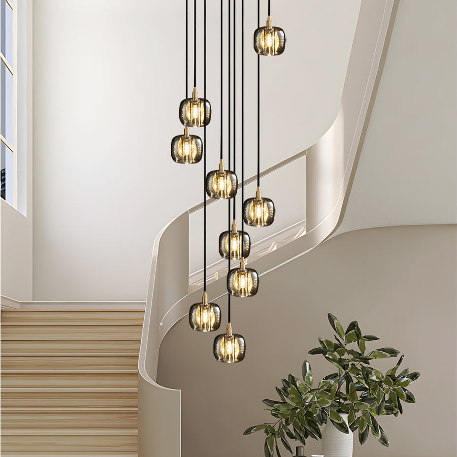  Contemporary twist on staircase lighting 