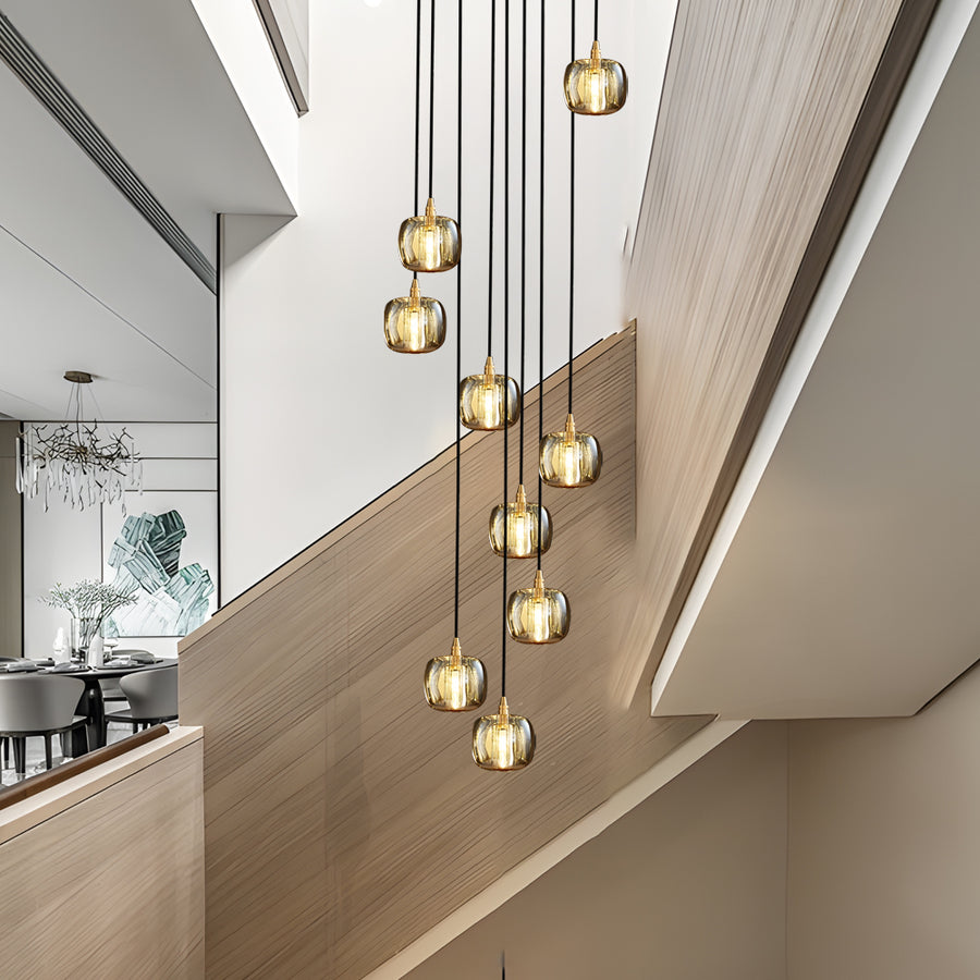 Crystal pendant chandelier for staircases 