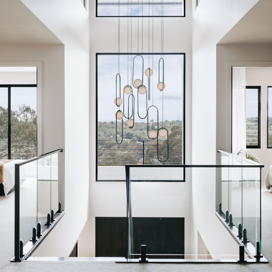 Black 10-light chandelier for two-story foyer, entryway staircase high ceiling lighting