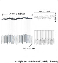 Thumbnail for Modern Linear Cylinder Pendant Light ｜Meteor Shower Design (4-42 Lights)