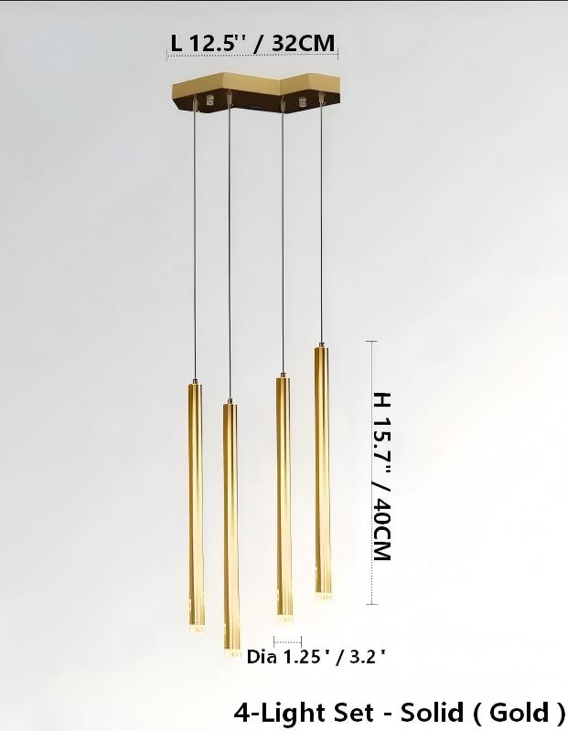 Oloyoyo Modern Ceiling Light Linear Cylinder Shape Pendant Light