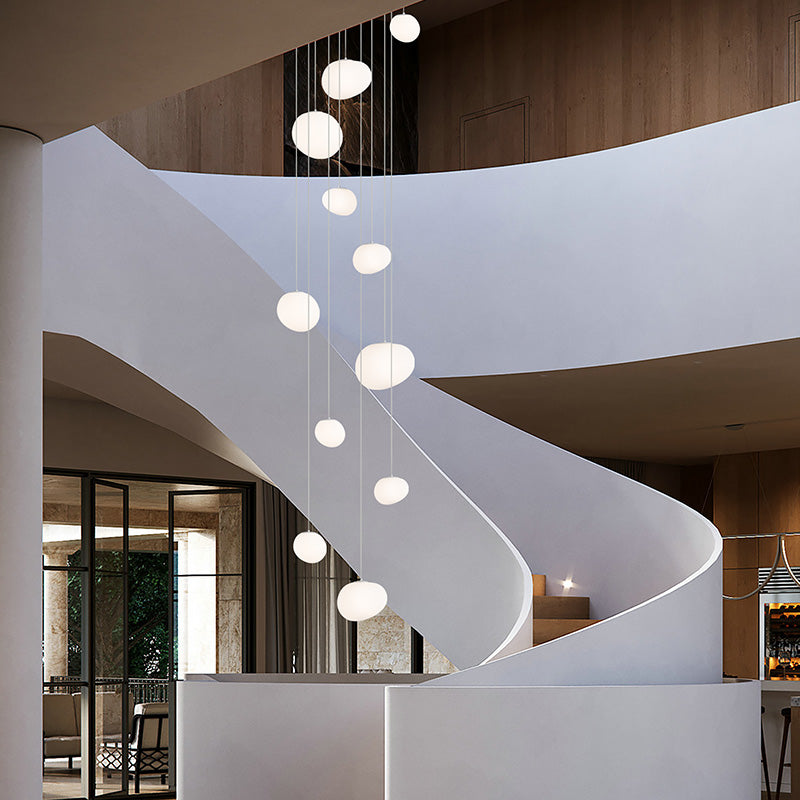Glamorous staircase lighting solution