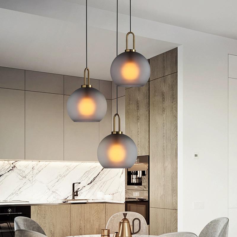 Retro Industrial Style Frosted Glass Chandelier Pedant