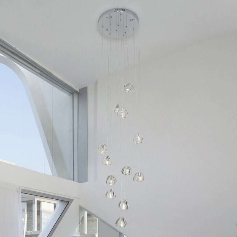 American style modern crystal chandelier with UL-listed components for luxury staircase foyer entryway high ceiling lighting