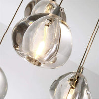 Thumbnail for American-style luxury crystal chandelier for staircases, with adjustable height. The images show actual photos of the crystal components.