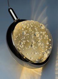 Thumbnail for Gold bubble crystal pendant light, spiral design with K9 sphere balls for staircase foyer high ceiling lighting