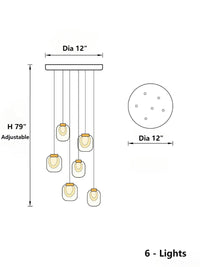 Thumbnail for 
A six-light modern gold waterfall-style crystal chandelier, suitable for high-ceiling spaces such as living rooms, dining rooms, and entryways.
