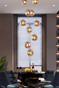 Thumbnail for Murano Style Glass Chandelier | Concave-Convex Bubble Design (8-30 Lights)