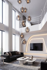 Thumbnail for Murano Style Glass Chandelier | Concave-Convex Bubble Design (8-30 Lights)