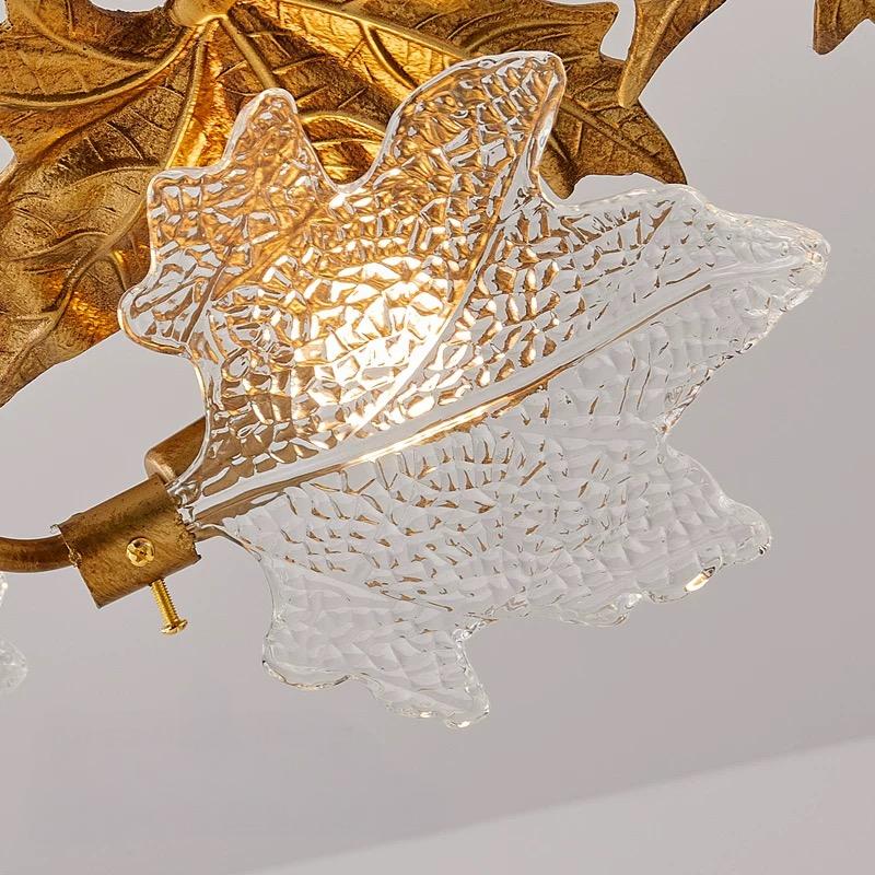 Custom handcrafted copper pendant chandelier, organic leaf design for dining room kitchen island entryway lighting