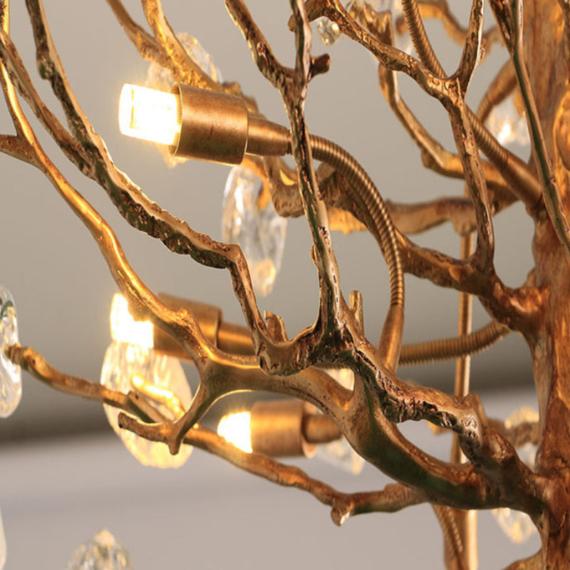 Unique designer handcrafted copper flower chandelier, blooming design for upscale bedroom foyer entryway home