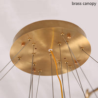 Thumbnail for Brass Copper Tree chandelier featuring two-story entryway design with decorative multi-tier layers for grand foyer high ceiling