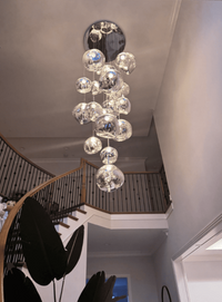 Thumbnail for Modern lava bubble pendant light, featuring a molten glass design, suitable for staircases and living room lighting. Easy to install.