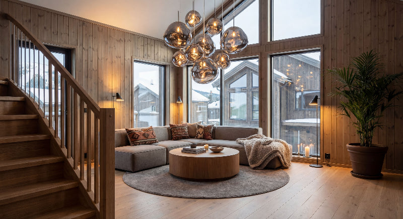 Premium Magma Flow lava bubble pendant with organic molten glass design creating elegant ambient lighting in contemporary entryway