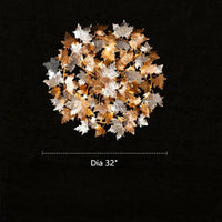 Thumbnail for Grand handcrafted copper leaf light fixture, rustic design with glass accents for foyer entryway ceiling lighting