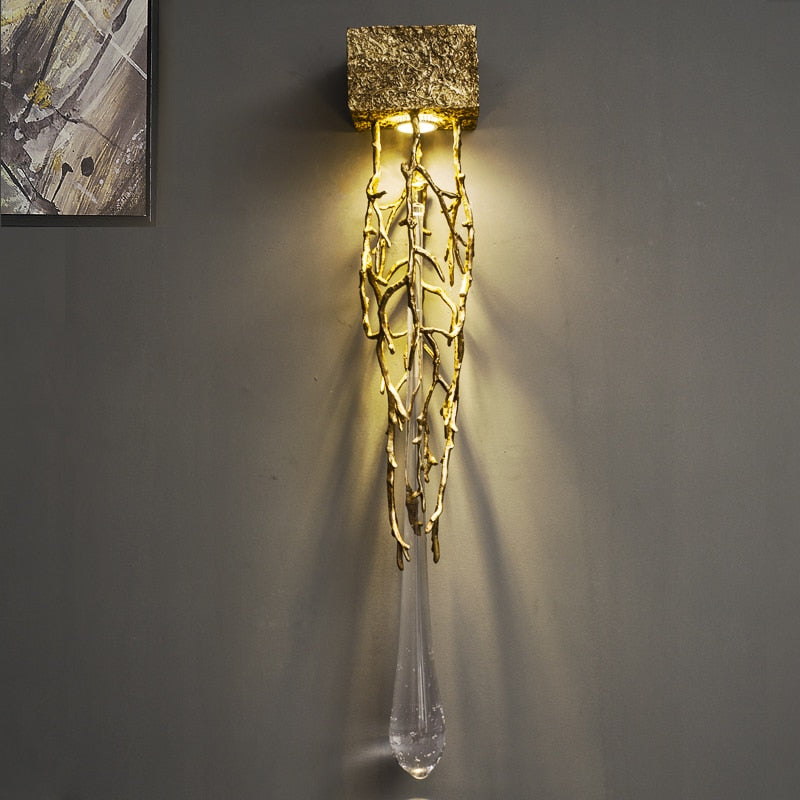All Copper Branch Wall Lamp